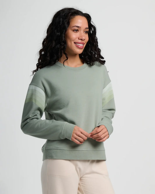 Gradient Sleeve Fleece Crew