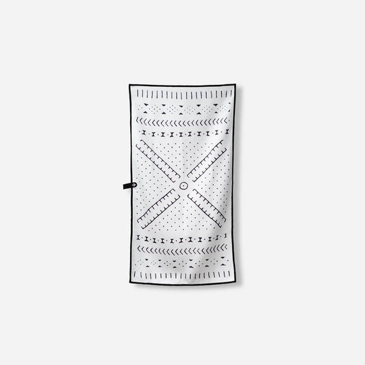 Fitness Towel: Mud Cloth White