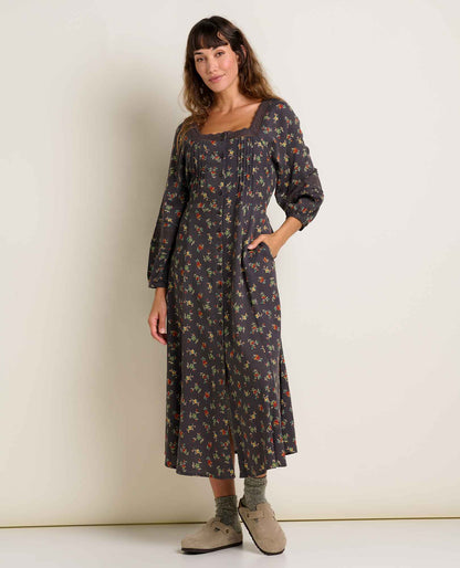 Manzana Square Neck LS Dress - Earth's Edge