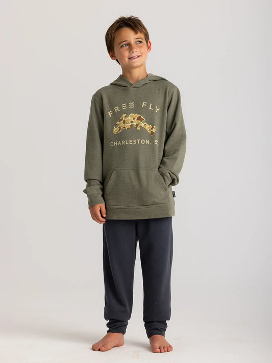 Youth Camo Redfish Fleece Hoodie
