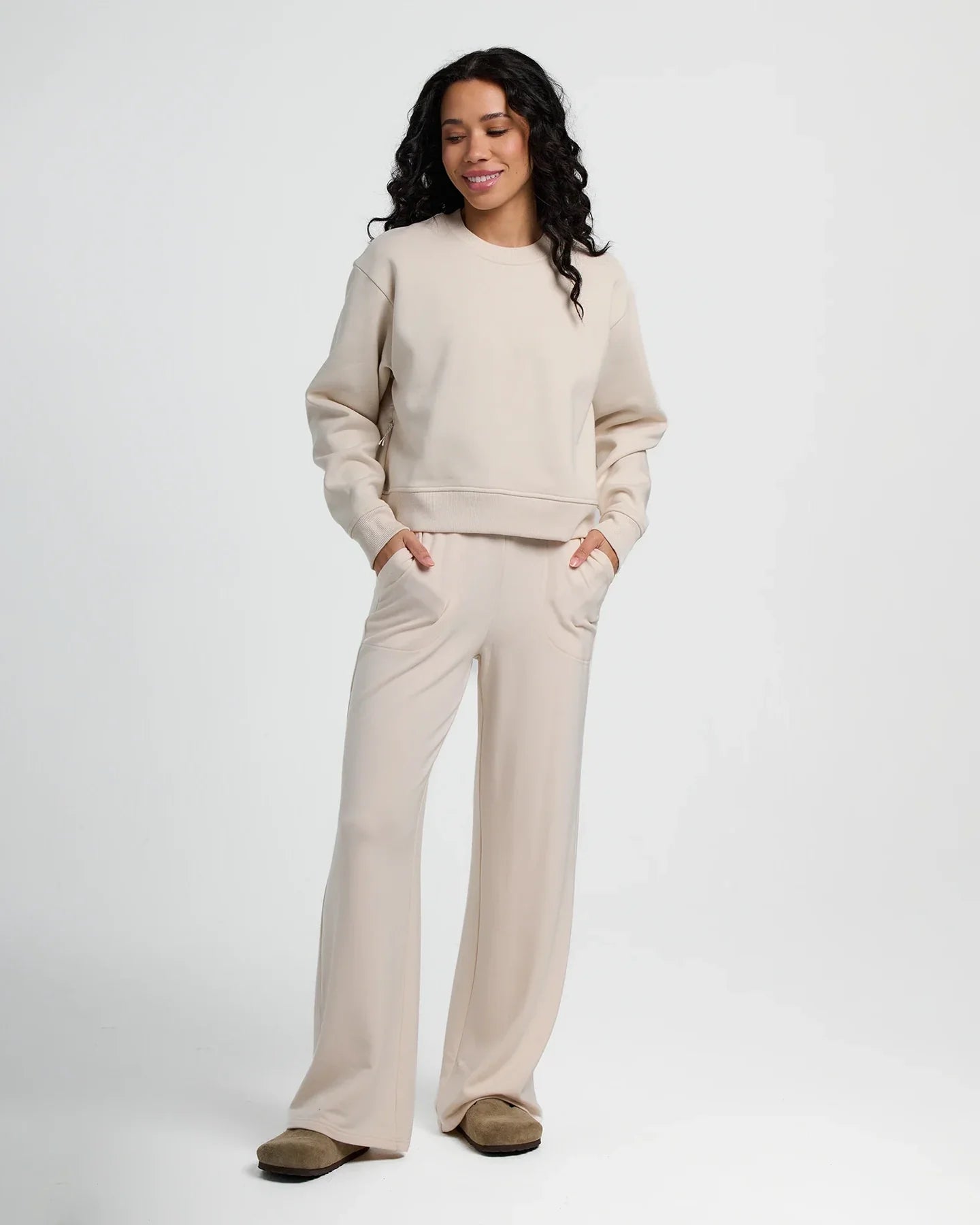 Women's Bamboo Lightweight Fleece Wide Leg Pant - Earth's Edge