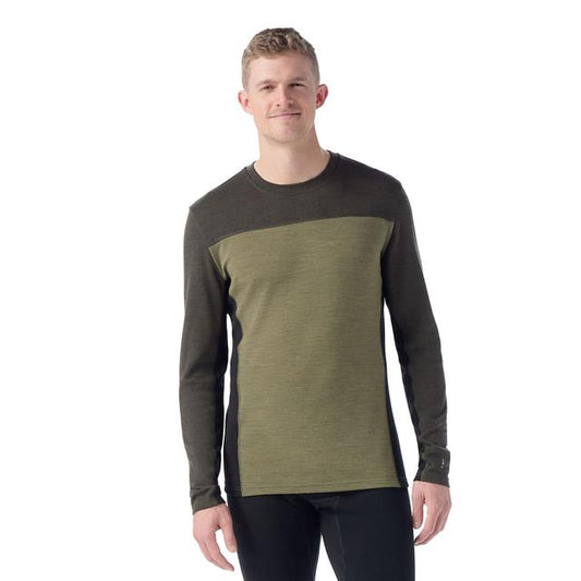 Mens Men's Classic Thermal Merino Base Layer Colorblock Crew Top