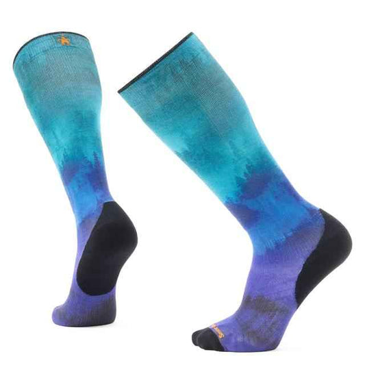 Unisex  Ski Compression Print Over The Calf Socks