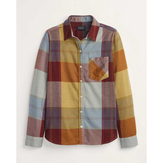Plaid Cotton Flannel Relaxed Shirt