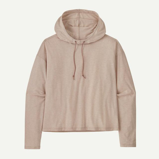 Women's Long Sleeved Glorya Hooded Pullover Top in Shroom Taupe, XL