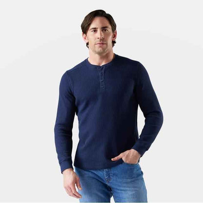 Men's Waffle Long Sleeve Henley