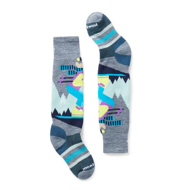 Kids' Wintersport Full Cushion Mountain Moose Pattern Over The Calf Socks