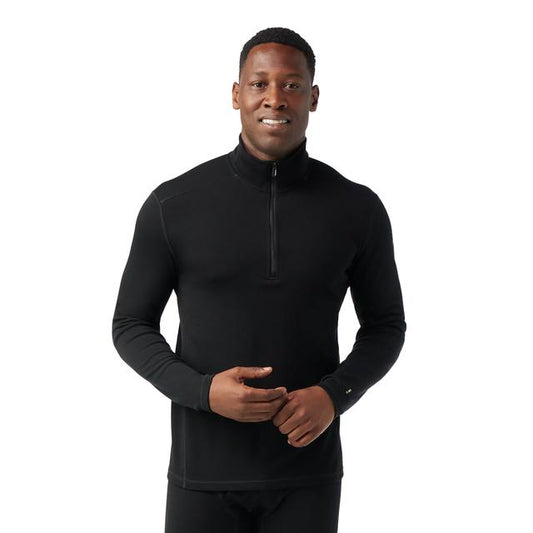 Mens Men's Classic Thermal Merino Base Layer 1/4 Zippers Top