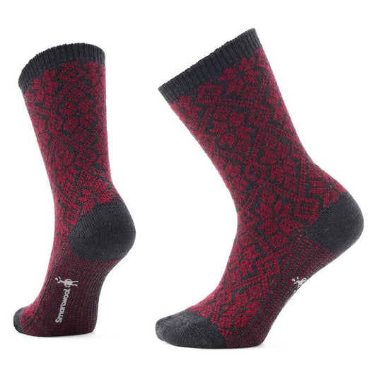 Unisex Everyday Cozy Traditional Snowflake Crew Socks