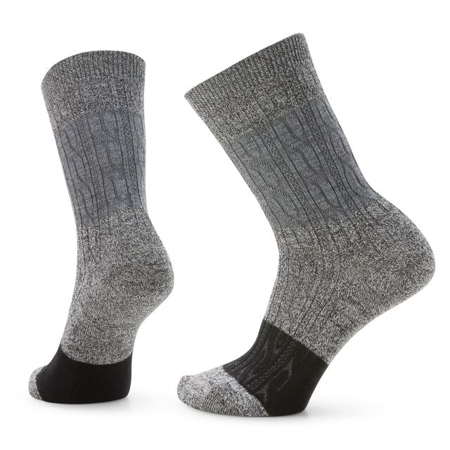 Unisex Everyday Color Block Cable Crew Socks