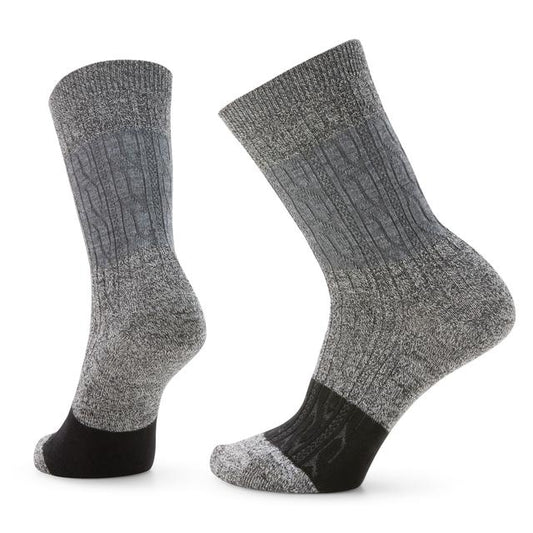 Unisex Everyday Color Block Cable Crew Socks