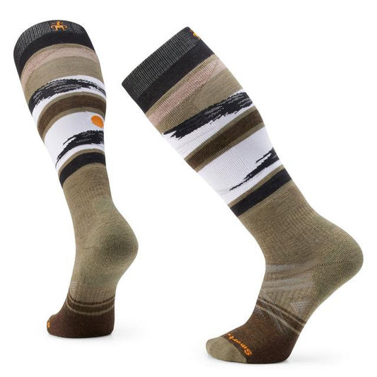 Unisex Ski Midnight Ski Pattern Over The Calf Socks