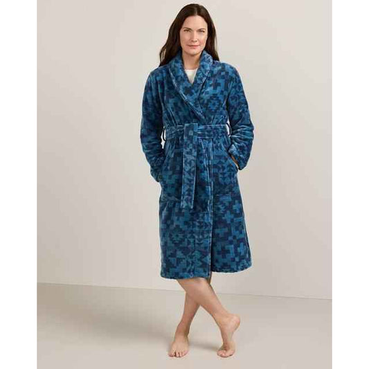 Women's Blue Ridge Cotton Terry Velour Bathrobe