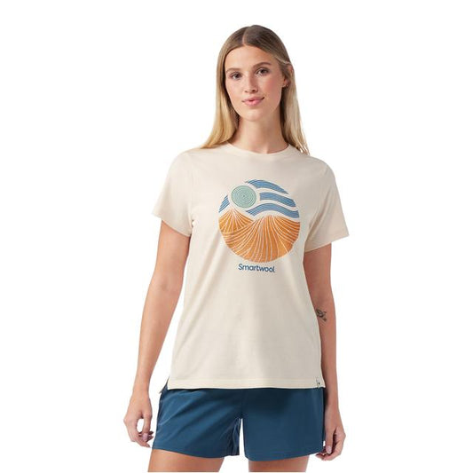 Womens  Women's Horizon View Short Sleeve Graphic T-Shirt Almond