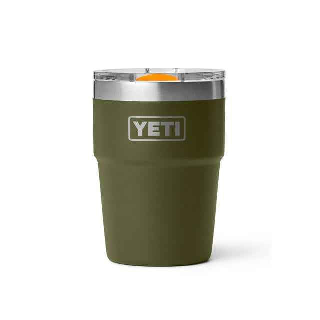 Rambler 16 oz Stackable Cup - Olive/King Crab Orange
