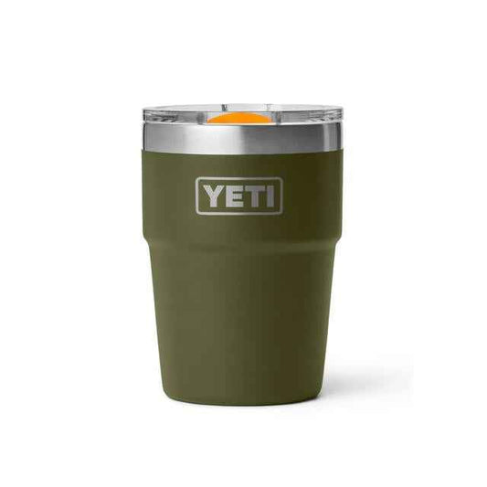 Rambler 16 oz Stackable Cup - Olive/King Crab Orange