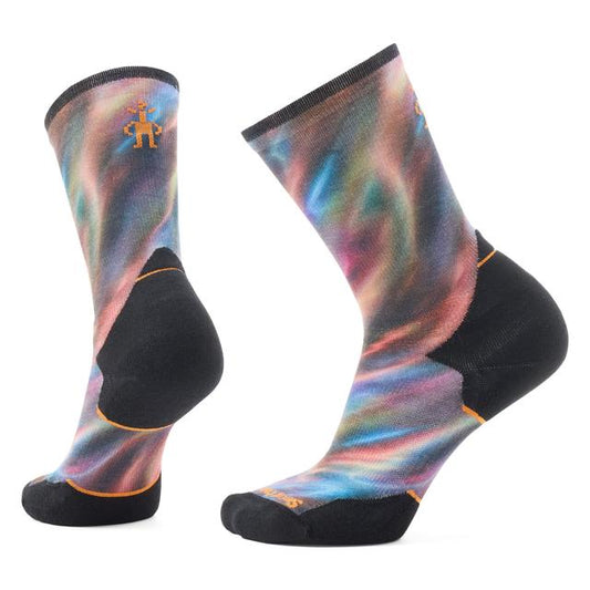 Women's Trail Run Water Shimmer Print Crew Socks