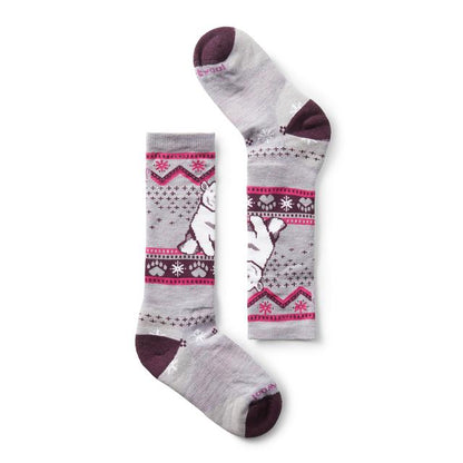 Men's Wintersport Polar Bear Pattern Over The Calf Socks - Earth's Edge