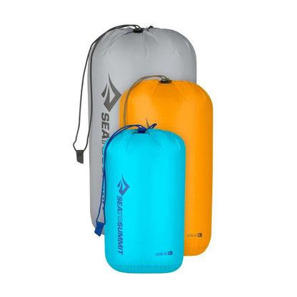Ultra-Sil Stuff Sack Set [1] 5L Blue, [1] 8L Yellow , [1] 13L Grey