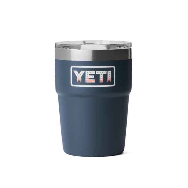 Rambler 16 oz Stackable Cup - Navy/Badge