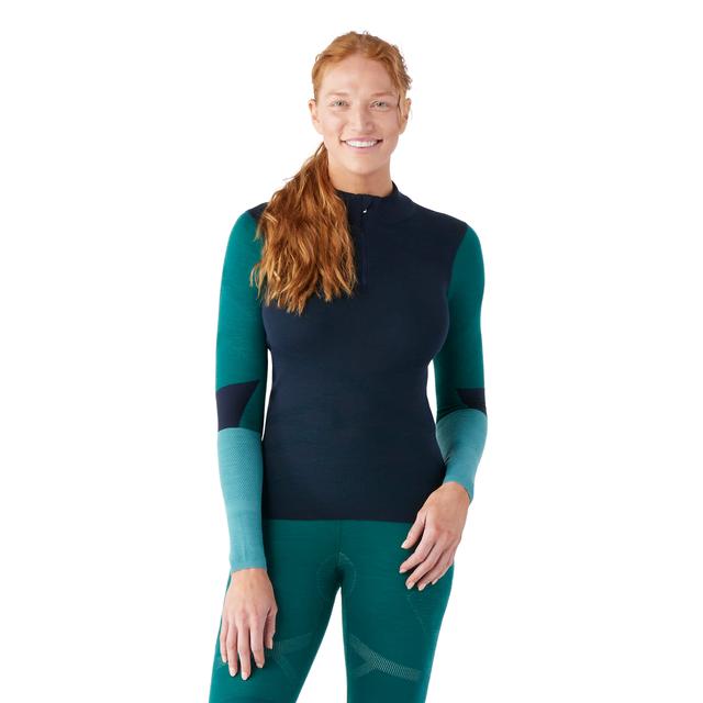 Women's Intraknit Thermal Merino Base Layer Colorblock 1/4 Zip