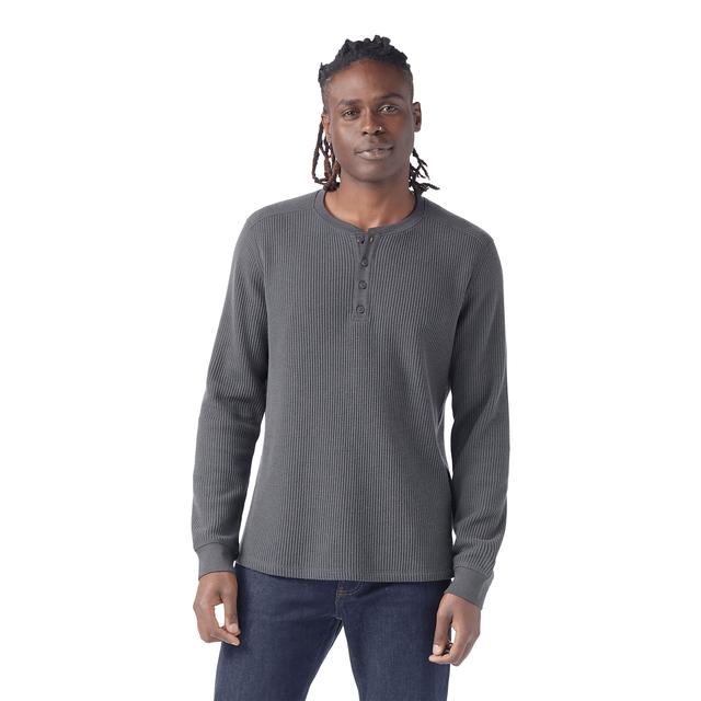 Men's Waffle Long Sleeve Henley