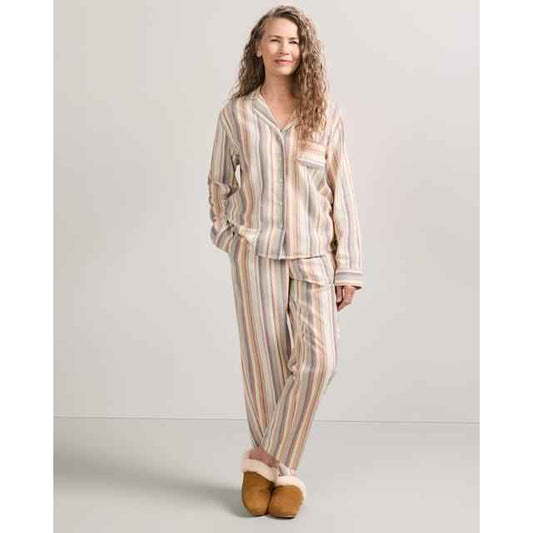 Women's Multi Stripe Flannel Pajama Set