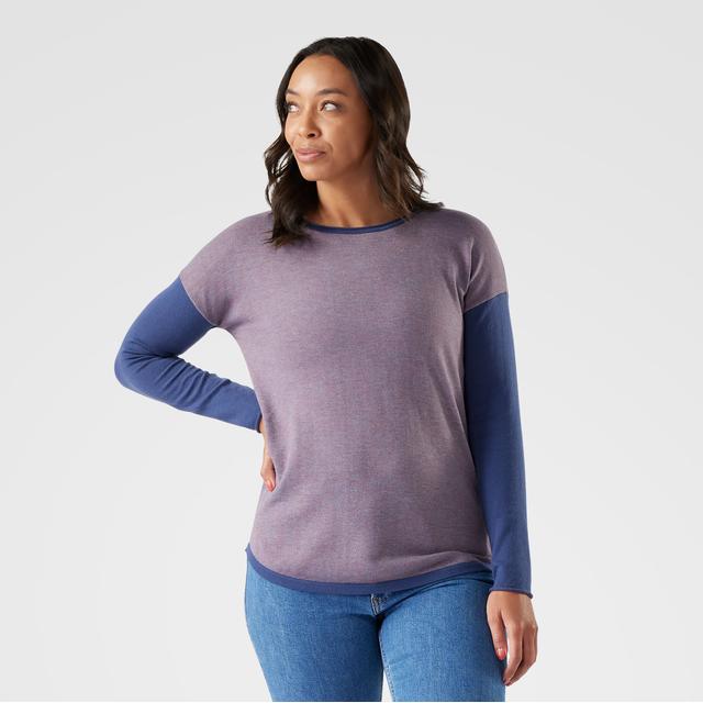 Womens Women's Shadow Pine Colorblock Crew Sweater
