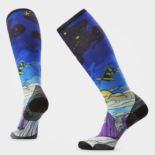 Ski Galactic Ski Print Over The Calf Socks﻿ Deep Navy