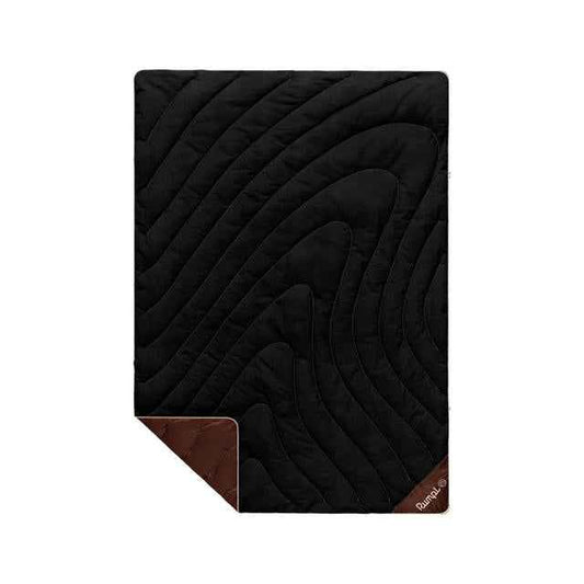 Campfire Puffy Throw Blanket - Black Mocha
