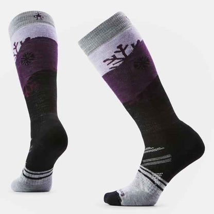 Women's Ski Snowpocalypse Pattern Over The Calf Socks