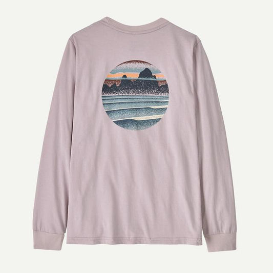キッズ・ロングスリーブ・スカイライン・ステンシル・Tシャツ