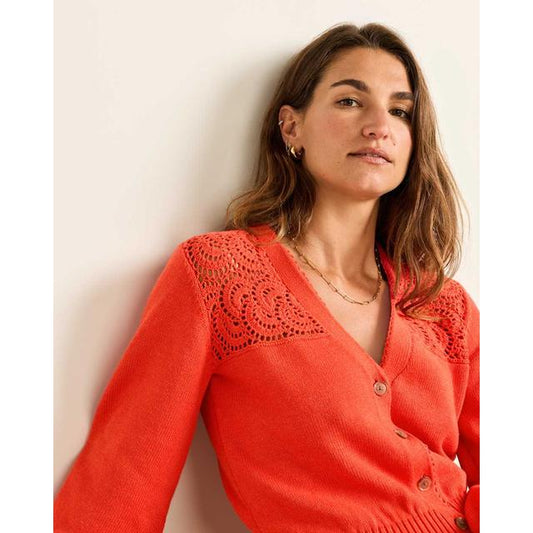 Women's Crochet Cotton Cardigan Sweater