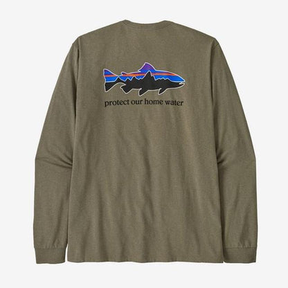 Men's Long Sleeved Home Water Trout Responsibili Tee - Earth's Edge