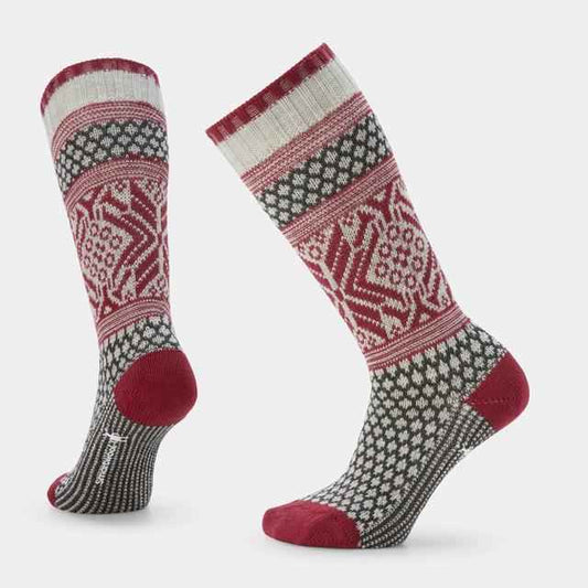 Unisex Everyday Cozy Popcorn Snowflake Pattern Crew Socks