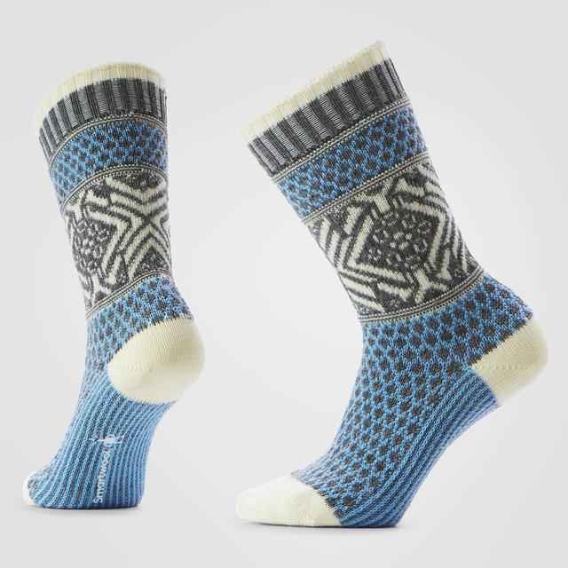 Unisex Everyday Cozy Popcorn Snowflake Pattern Crew Socks