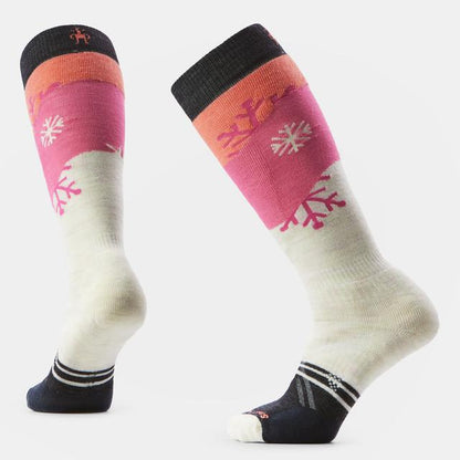 Women's Ski Snowpocalypse Pattern Over The Calf Socks - Earth's Edge