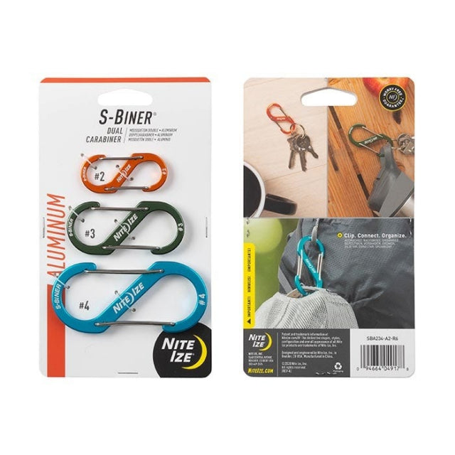 S-Biner Aluminum Dual Carabiner Combo - 3 Pack