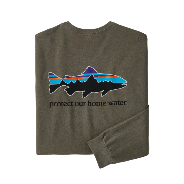Men's L/S Home Water Trout Responsibili-Tee