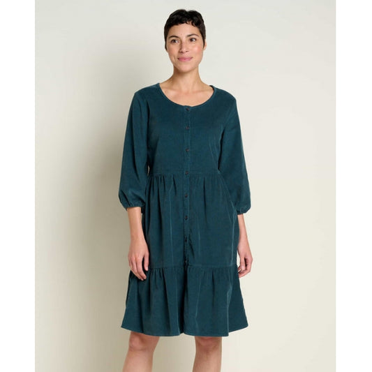 Women's Scouter Cord Tiered LS Dress