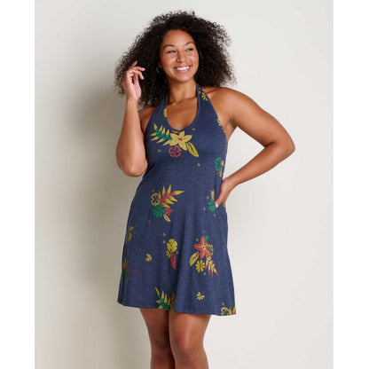 Women's Plumeria Halter SL Dress