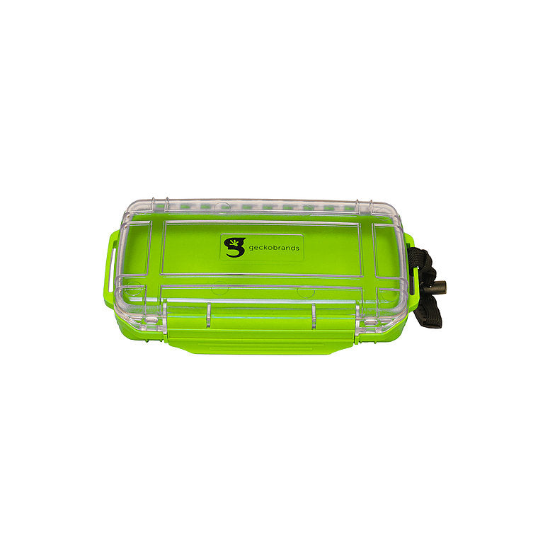 Neon Green Waterproof Dry Box, size Medium from Geckobrands. A hard sided protective, waterproof case for storing belongings.